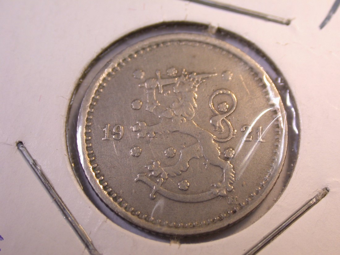  J23   Finnland   50 Penniä 1921 in ss    Originalbilder   