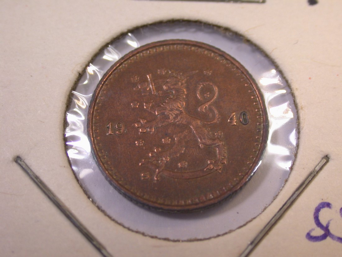  J23   Finnland   25 Penniä 1940 in ss+  CU     Originalbilder   