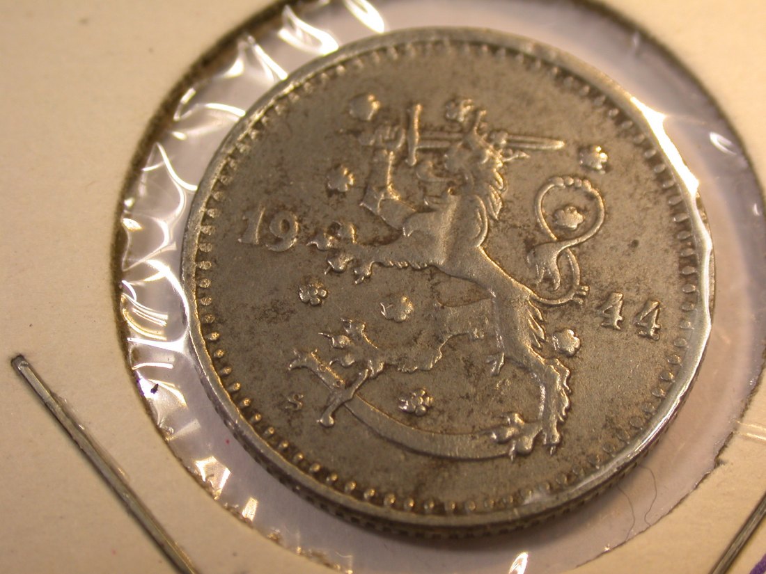  J23   Finnland  1 Markka  1944 in ss    Originalbilder   