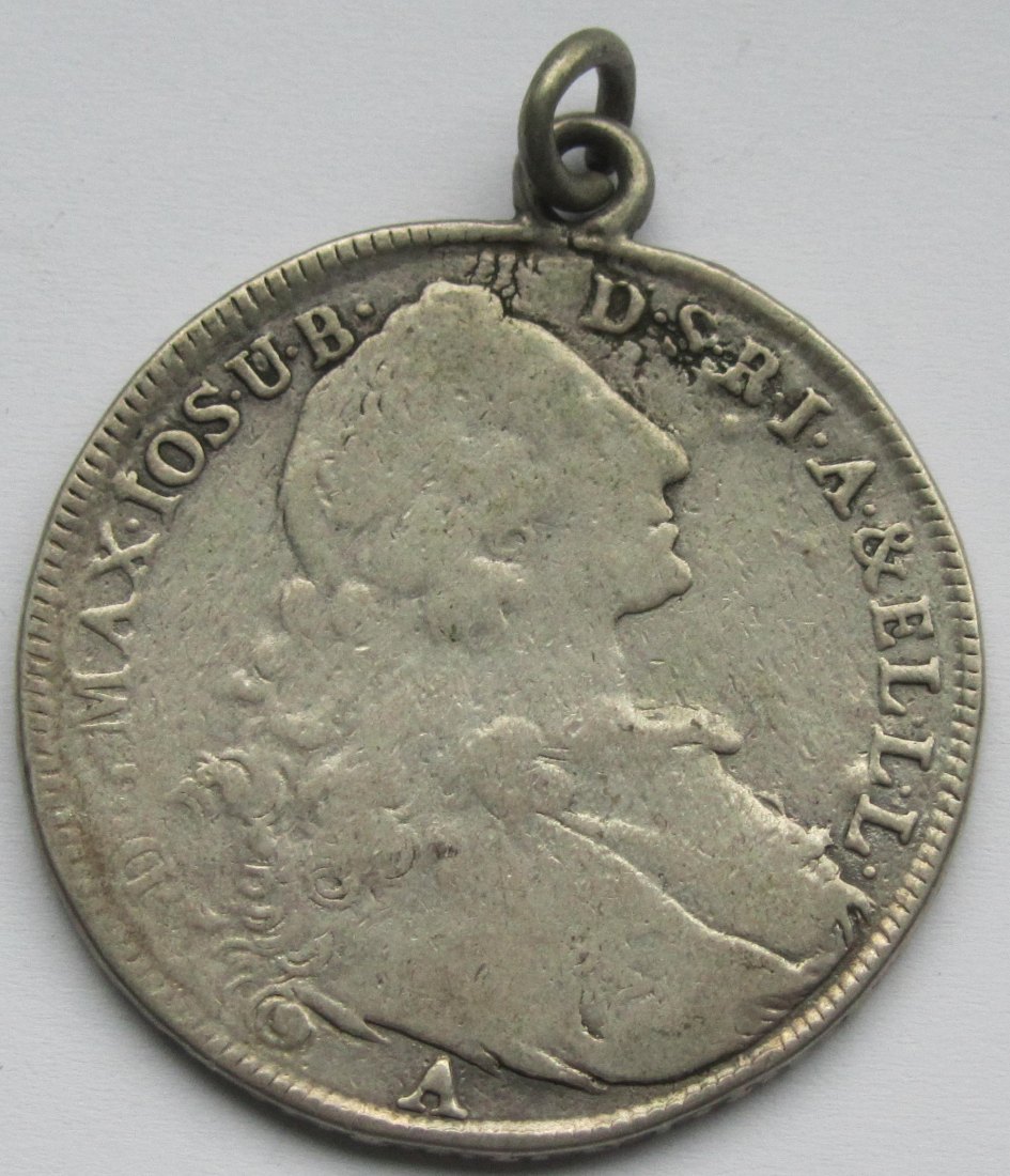  Bayern: 1 Taler Maximilian III. Joseph 1765 am Henkel   
