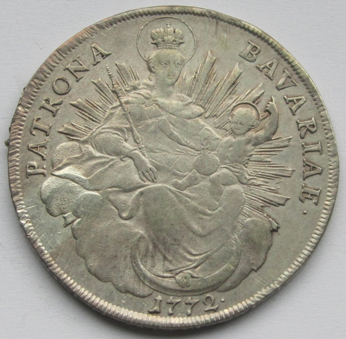 Bayern: 1 Taler Maximilian III. Joseph 1772   