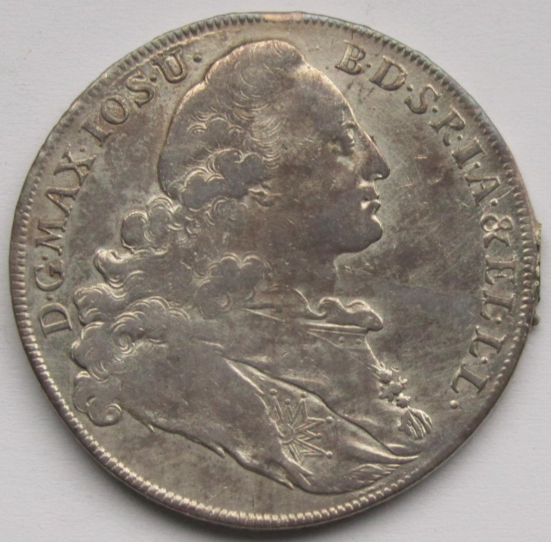  Bayern: 1 Taler Maximilian III. Joseph 1772   