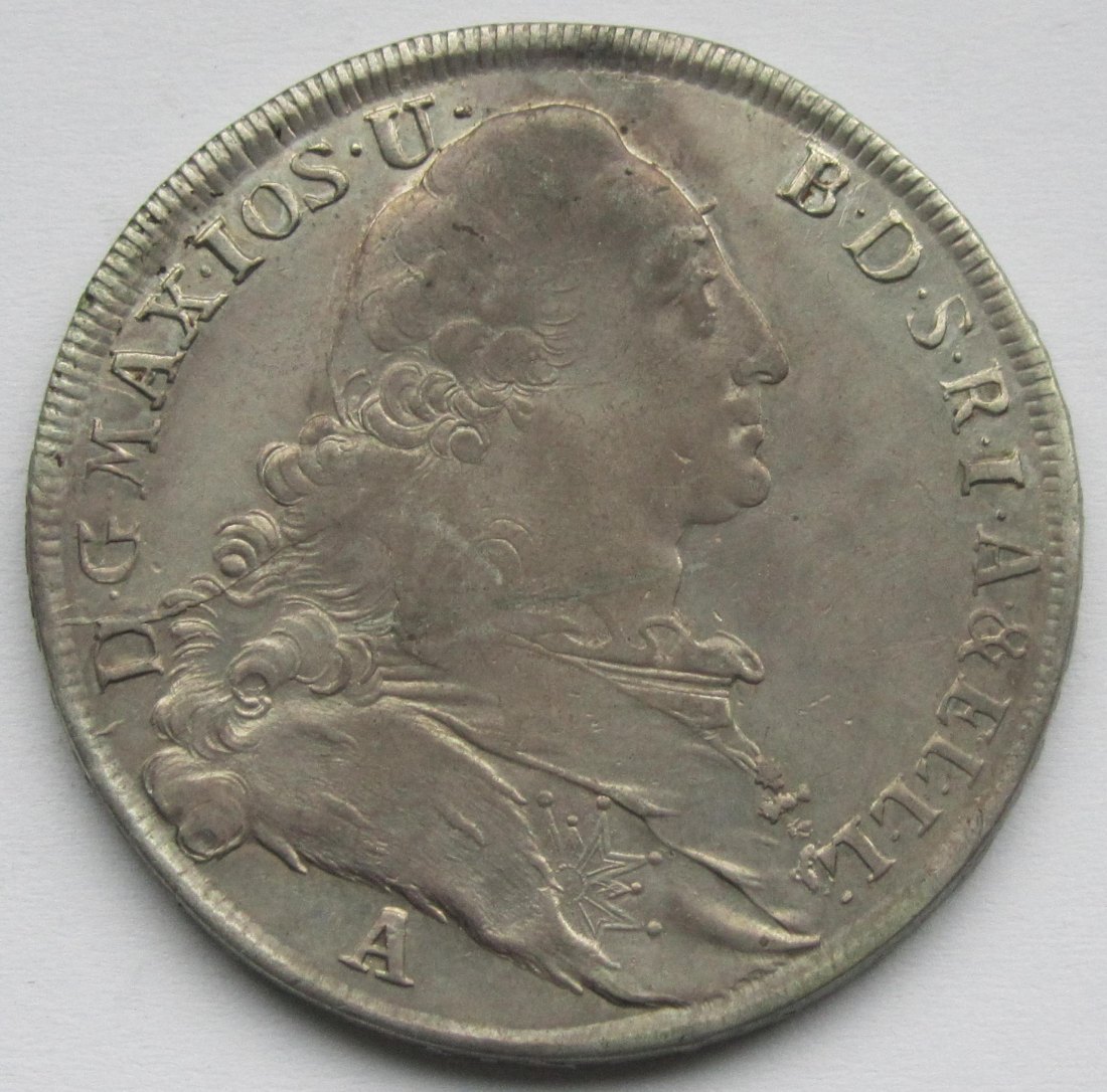  Bayern: 1 Taler Maximilian III. Joseph 1775   