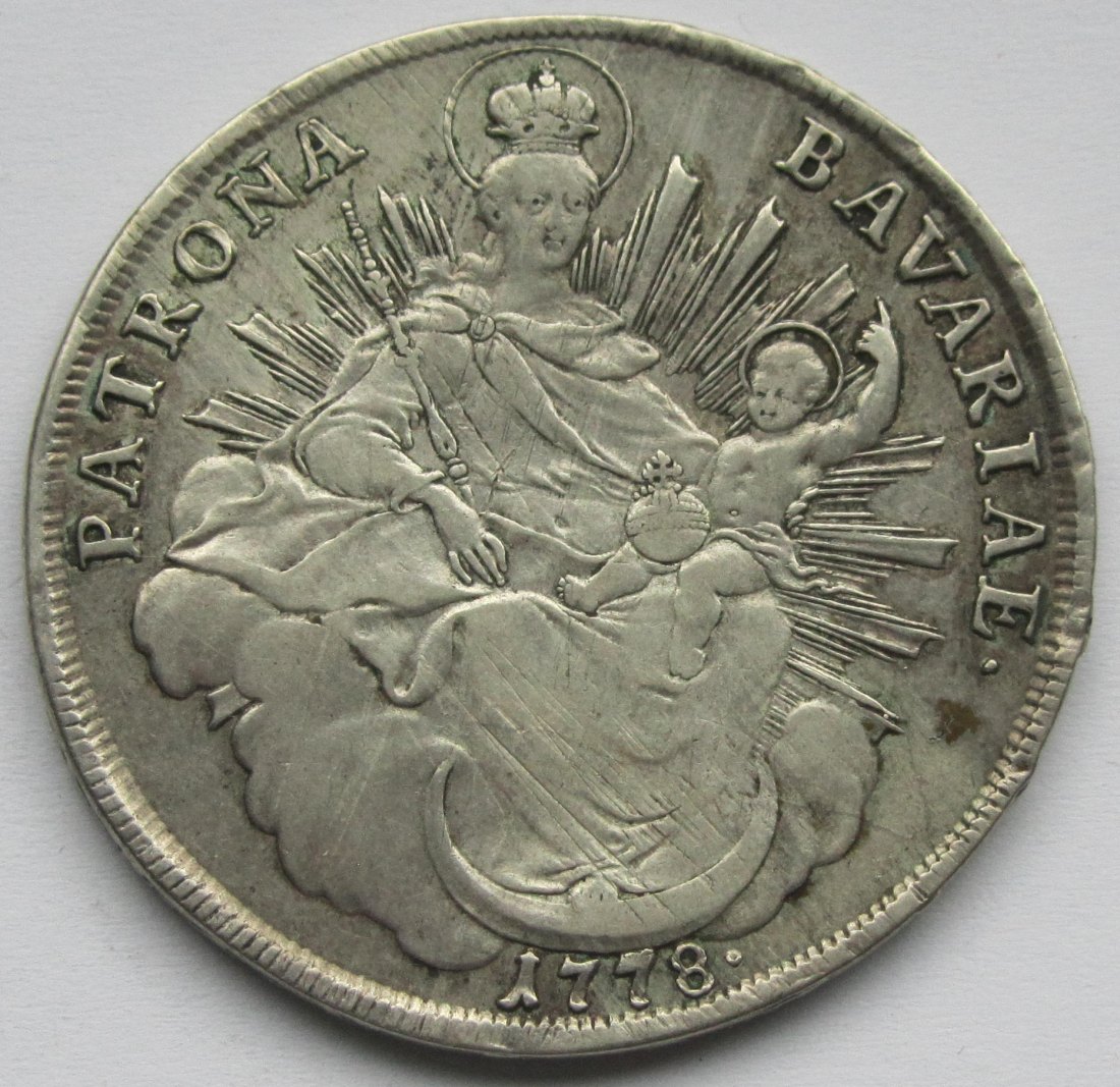  Bayern: 1 Taler Karl Theodor 1778   