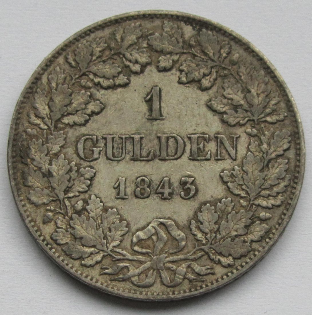  Bayern: 1 Gulden Ludwig I. 1843   