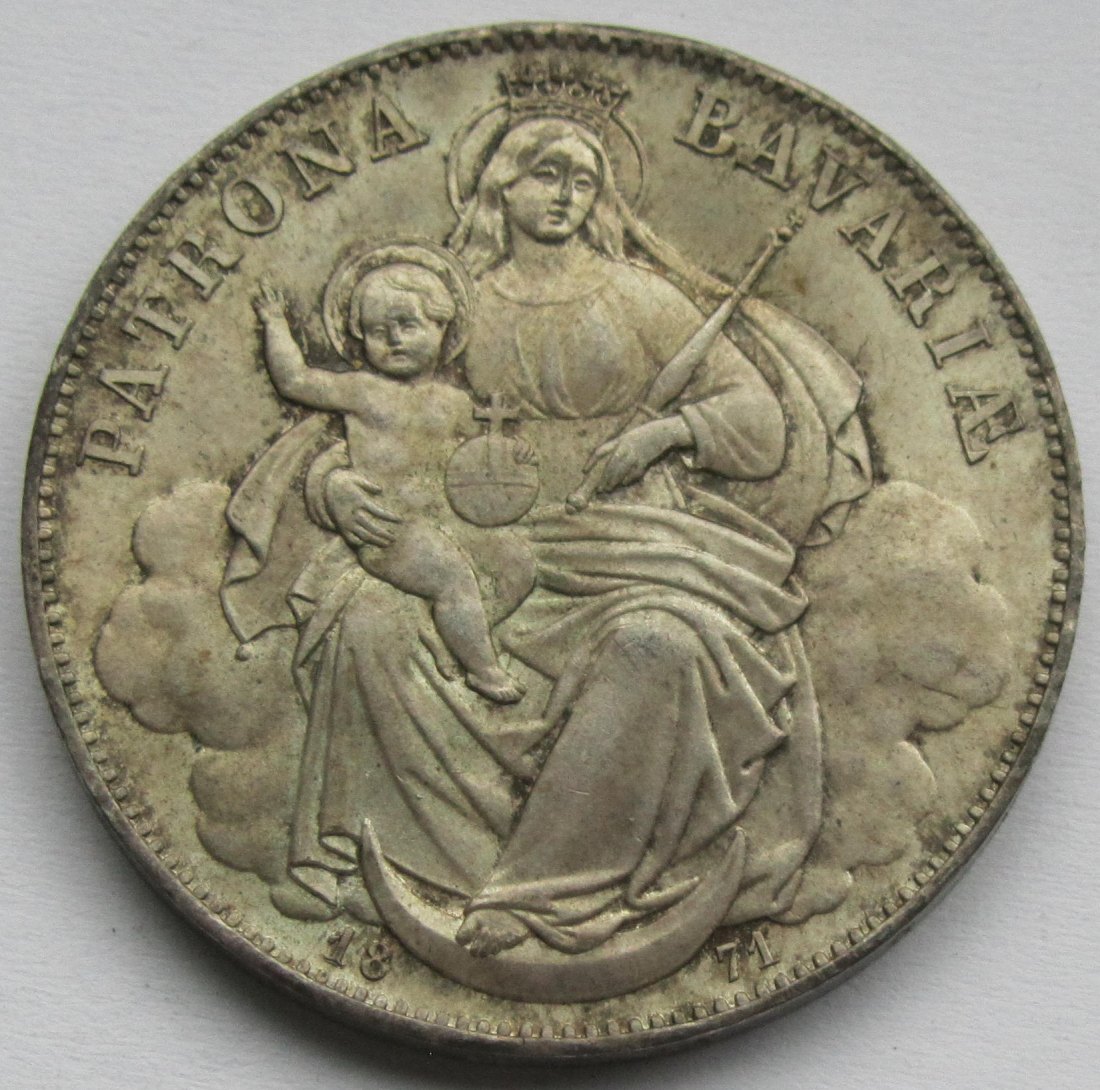  Bayern: 1 Taler Ludwig II. 1871   
