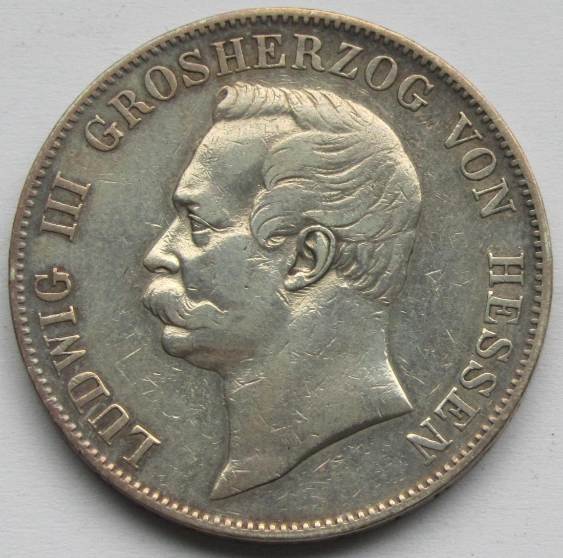  Hessen-Darmstadt: 1 Taler Ludwig III. 1858   