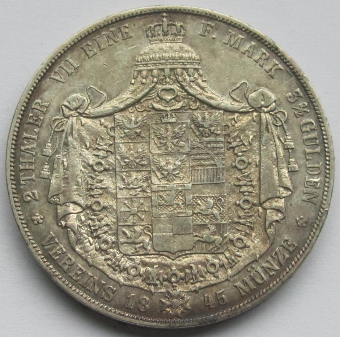  Preußen: 2 Taler Friedrich Wilhelm IV. 1845   