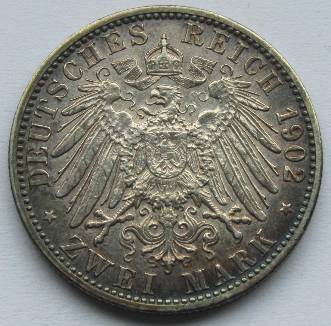  Kaiserreich: Baden, 2 Mark Thronjubiläum (Jaeger 30), 1902   