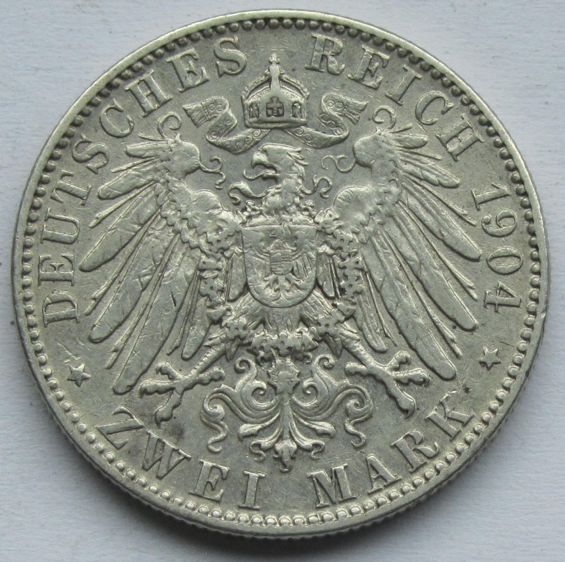  Kaiserreich: Sachsen, 2 Mark Georg (Jaeger 129), 1904   