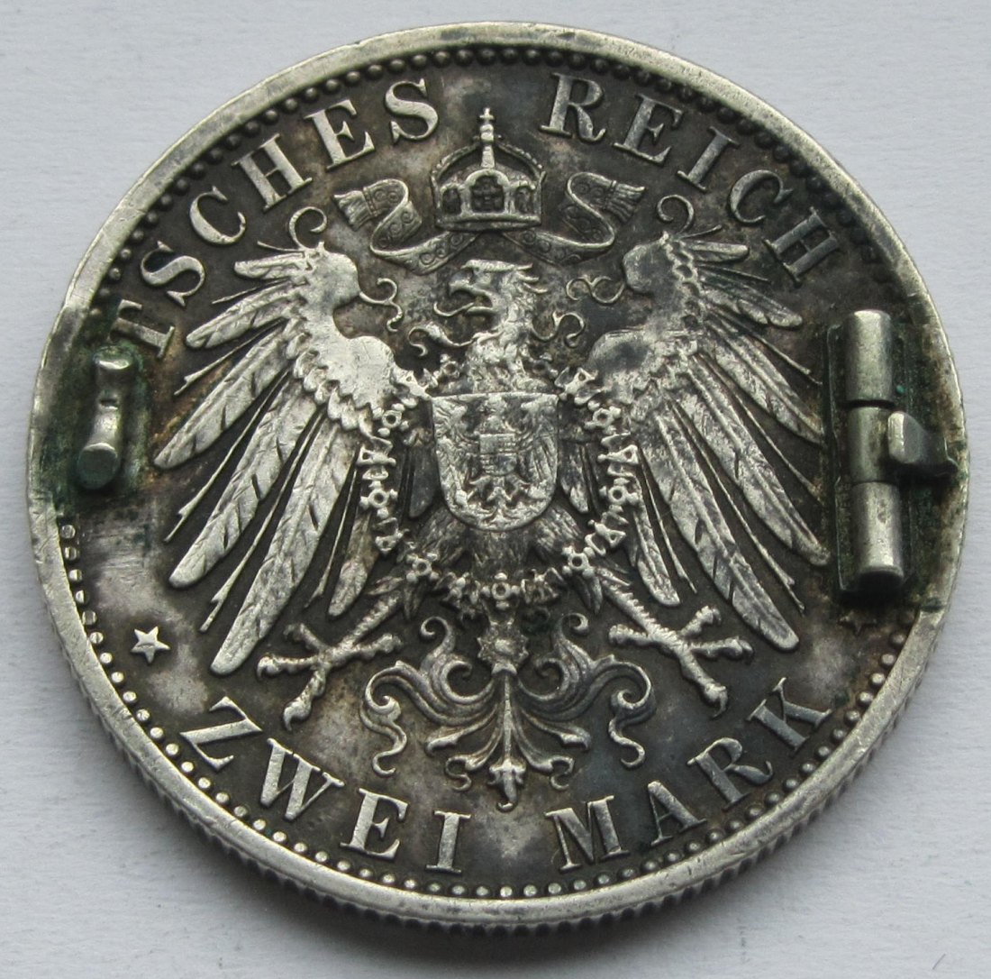  Kaiserreich: Sachsen-Weimar-Eisenach, 2 Mark Hochzeit 1903 (Jaeger 158)   