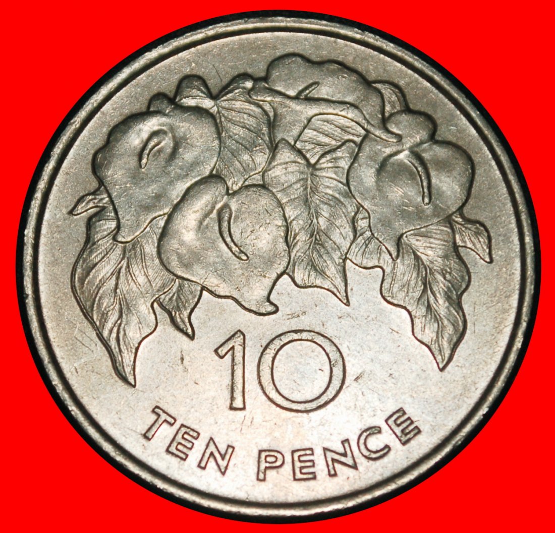 Ⰶ ORCHIDEEN: ST. HELENA & ASCENSION ★ 10 PENCE 1984! ELISABETH II. (1953-2022)★OHNE VORBEHALT!