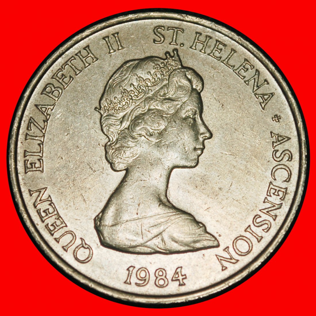  Ⰶ ORCHIDEEN: ST. HELENA & ASCENSION ★ 10 PENCE 1984! ELISABETH II. (1953-2022)★OHNE VORBEHALT!   