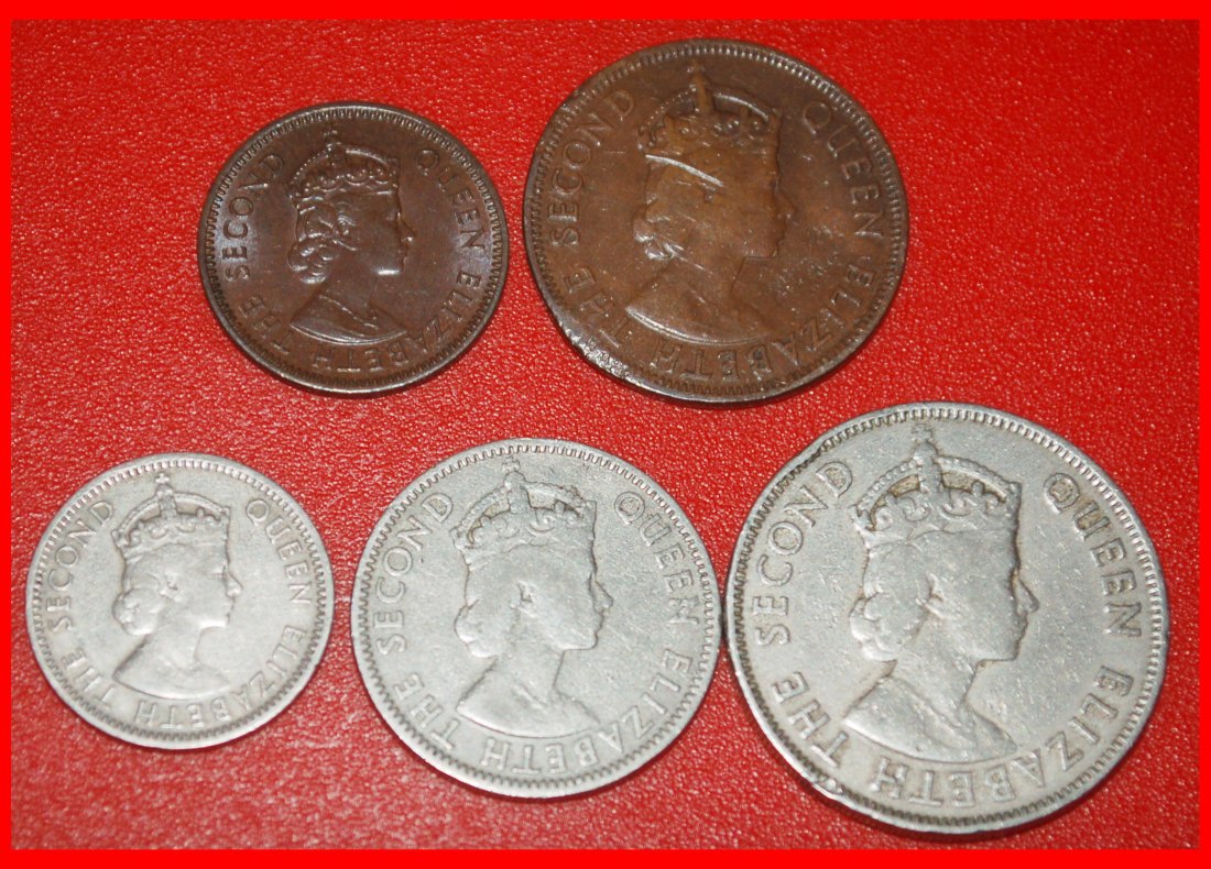  Ⰶ GREAT BRITAIN: CYPRUS★3-5-25-50-100 MILS 1955 SET! ELIZABETH II 1953-2022★LOW START ★ NO RESERVE!   