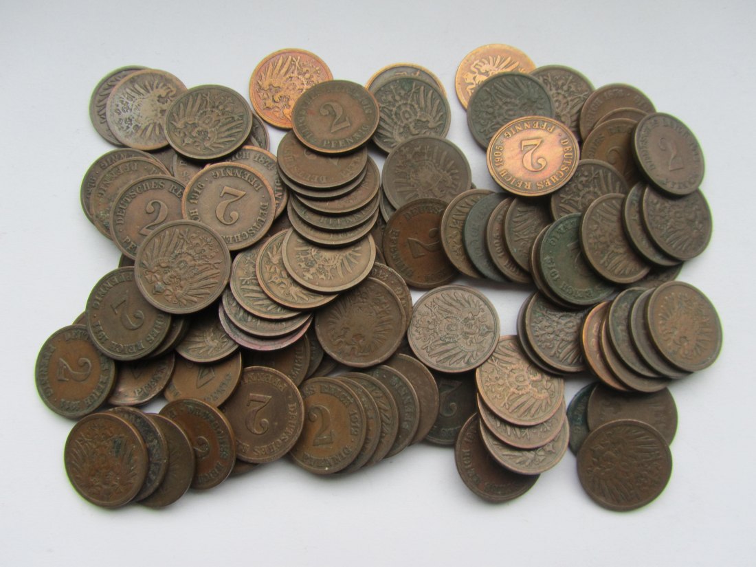  Kaiserreich: 100 x 2 Pfennig (Jaeger 2 + 11)   
