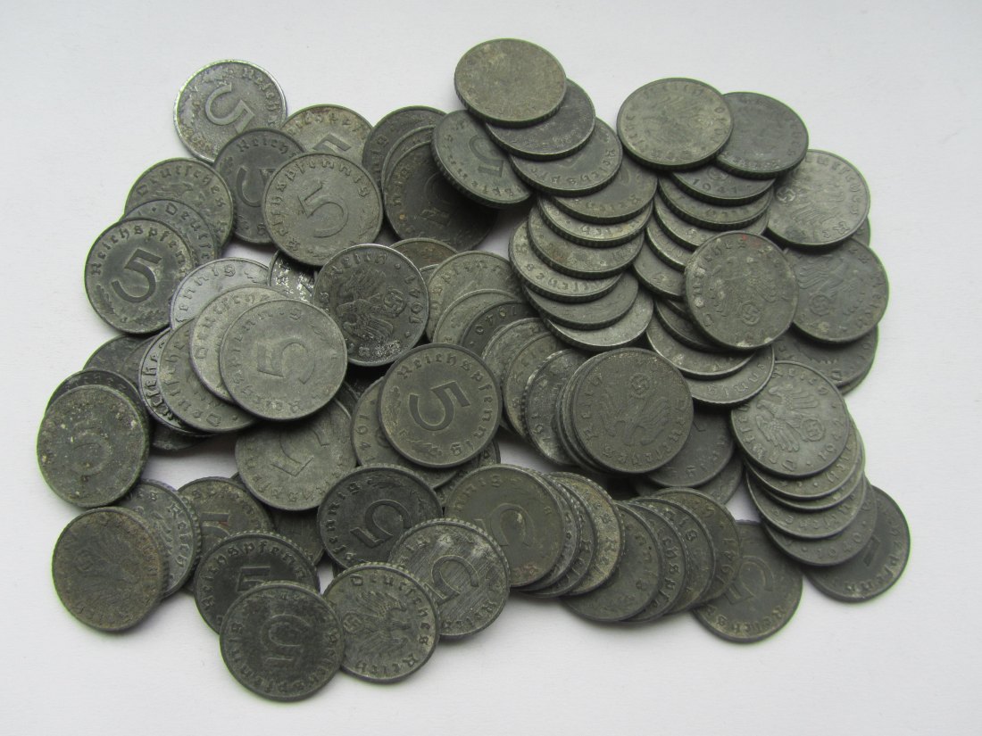  Deutsches Reich: 100 x 5 Pfennig Zink (Jaeger 370)   