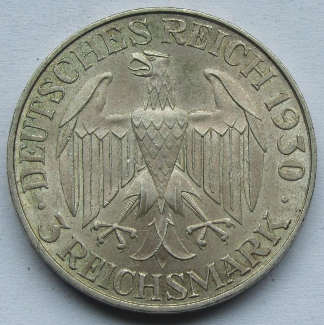  Weimarer Republik: 3 Mark Zeppelin (Jaeger 342), 1930 A   