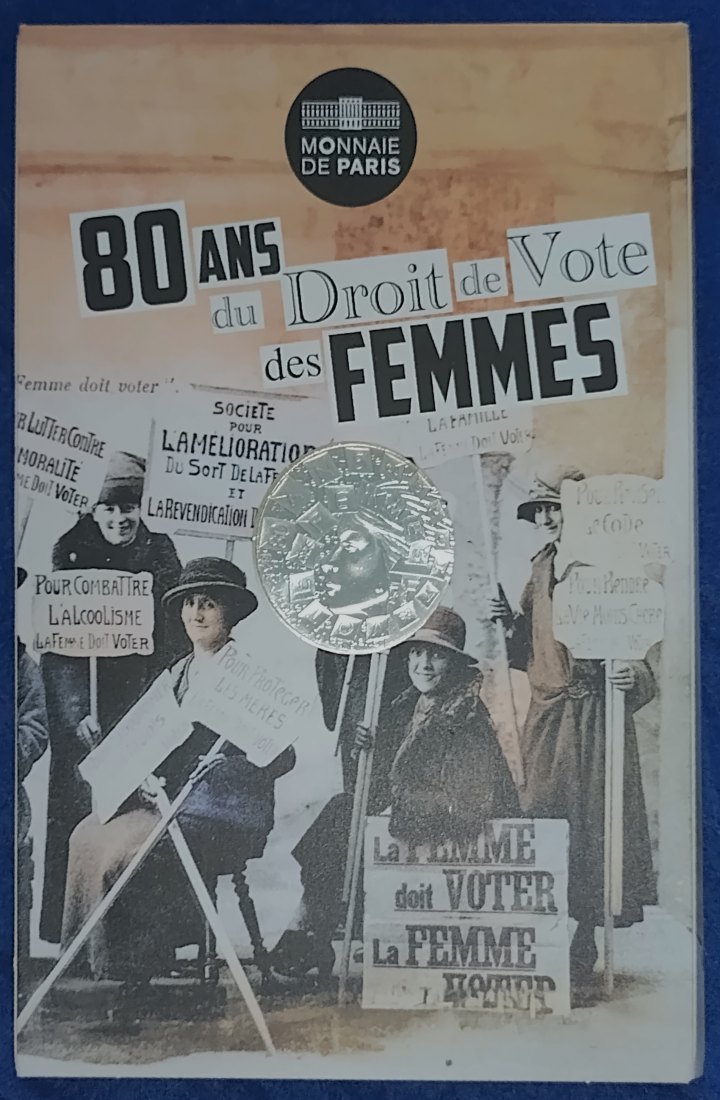 Frankreich 10 Euro 2024 - 80 Jahre Frauenwahlrecht   