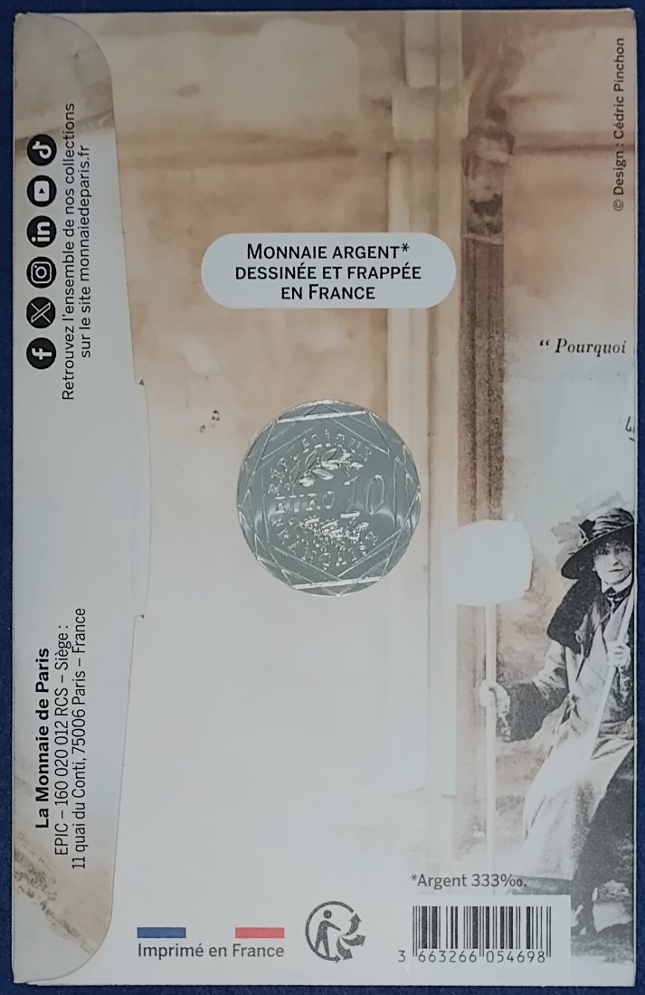  Frankreich 10 Euro 2024 - 80 Jahre Frauenwahlrecht   