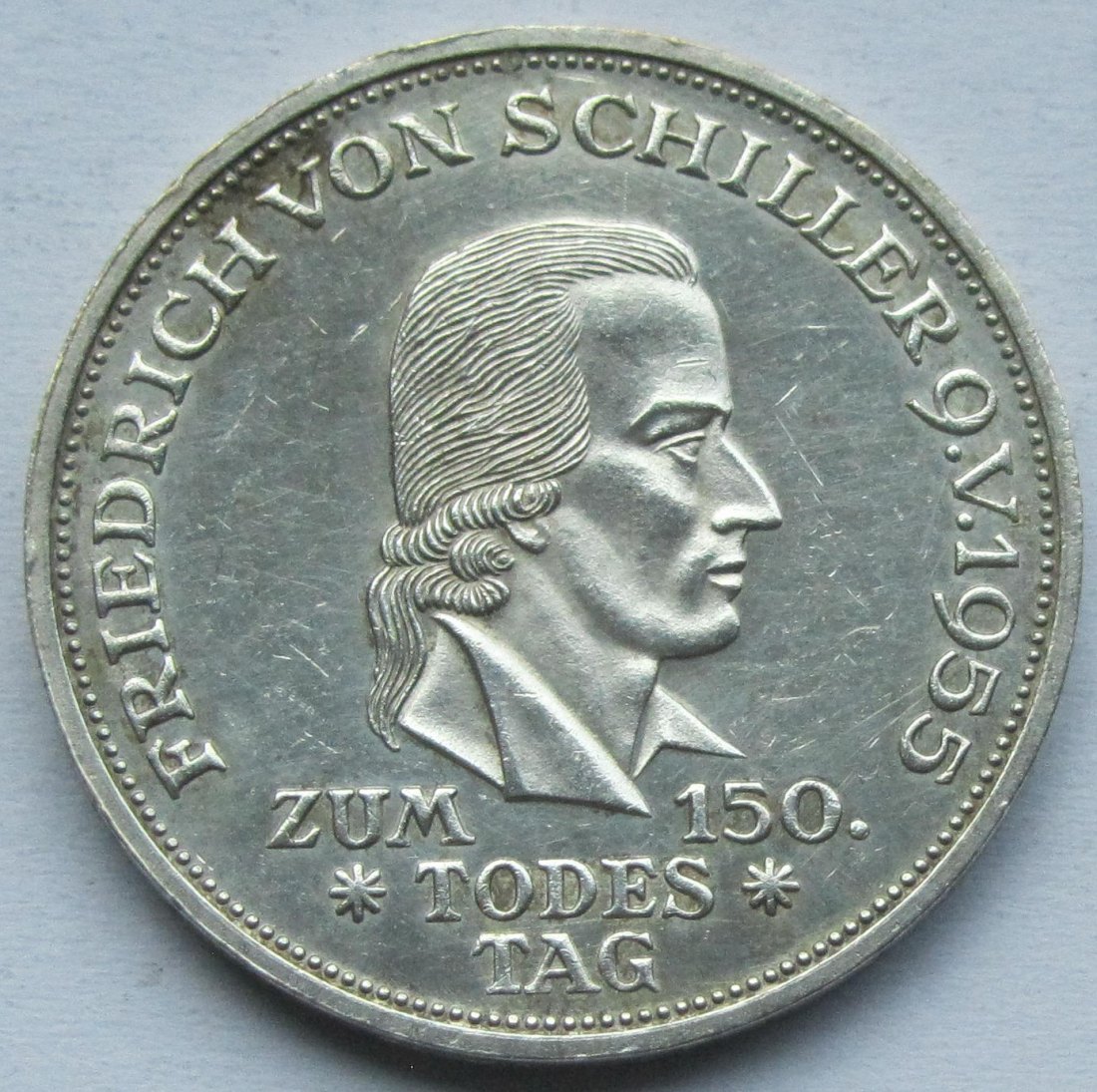  Deutschland: 5 DM Schiller 1955   