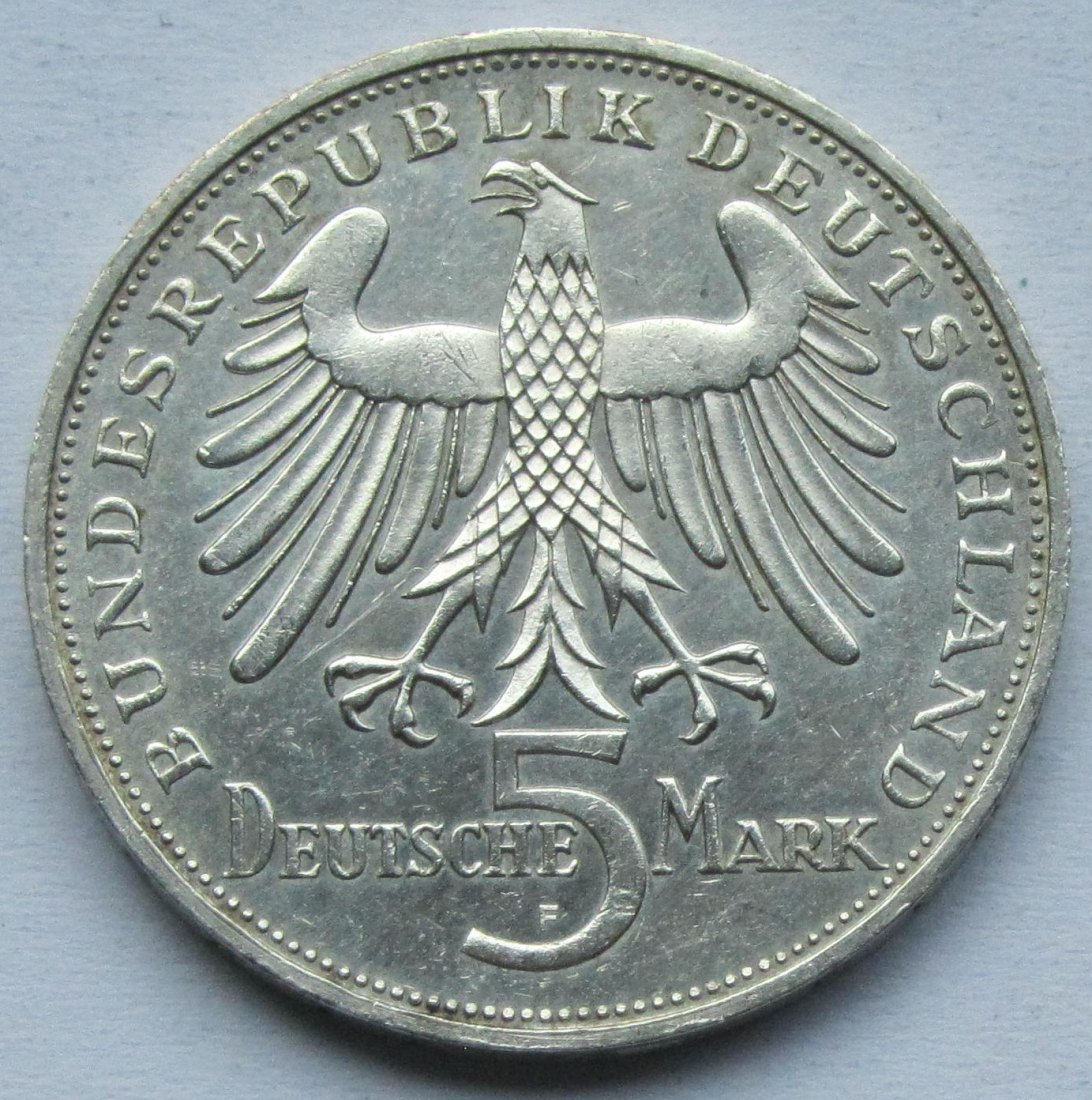  Deutschland: 5 DM Schiller 1955   