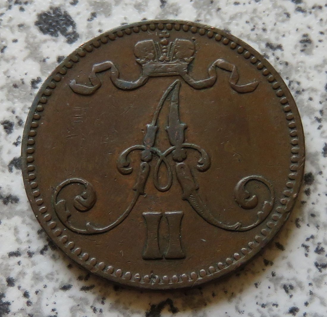  Finnland 5 Penniä 1867   