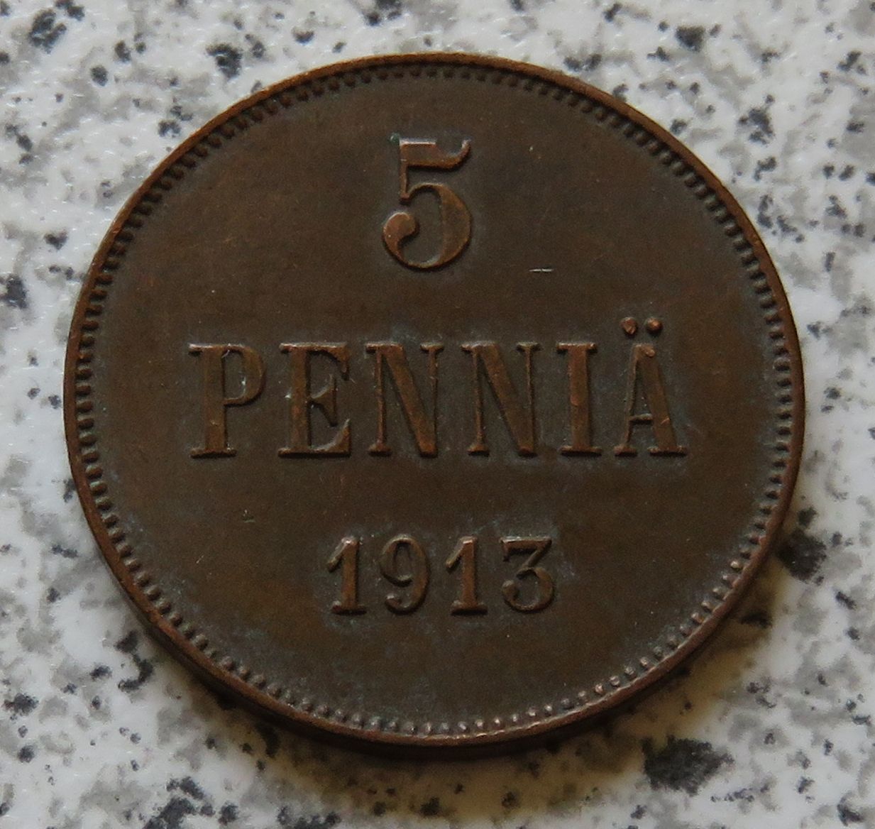 Finnland 5 Penniä 1913   
