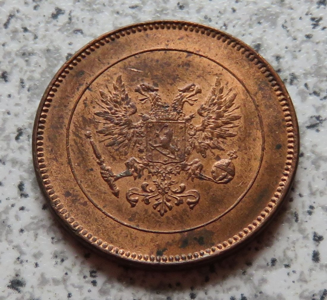  Finnland 5 Penniä 1917, Erhaltung   