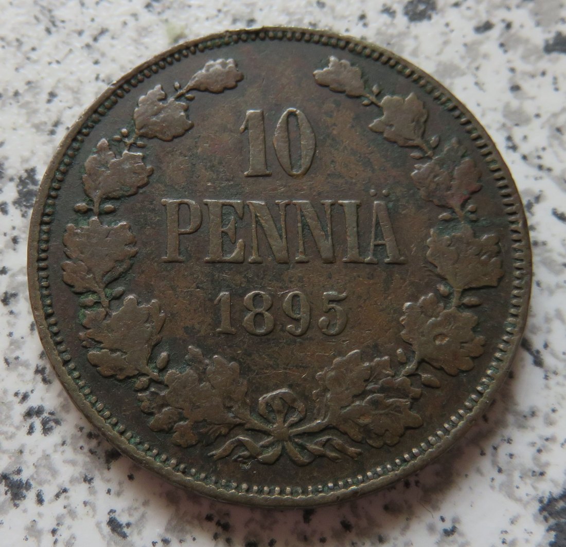  Finnland 10 Penniä 1895   