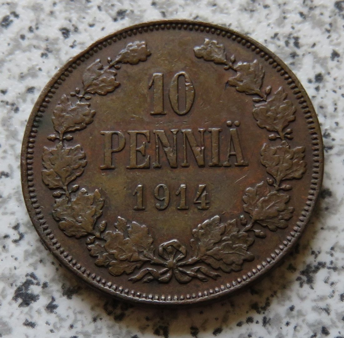  Finnland 10 Penniä 1914   