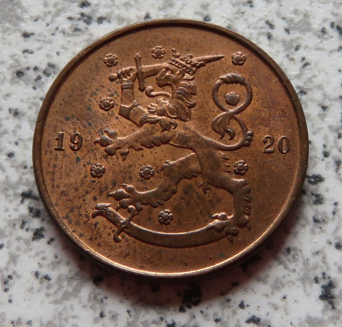  Finnland 10 Penniä 1920, Erhaltung   