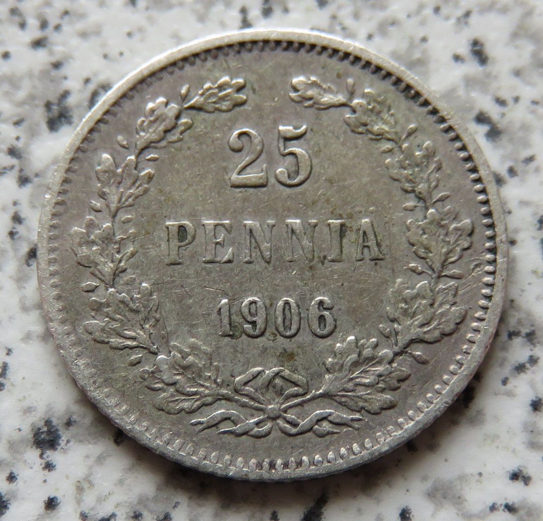  Finnland 25 Penniä 1906   