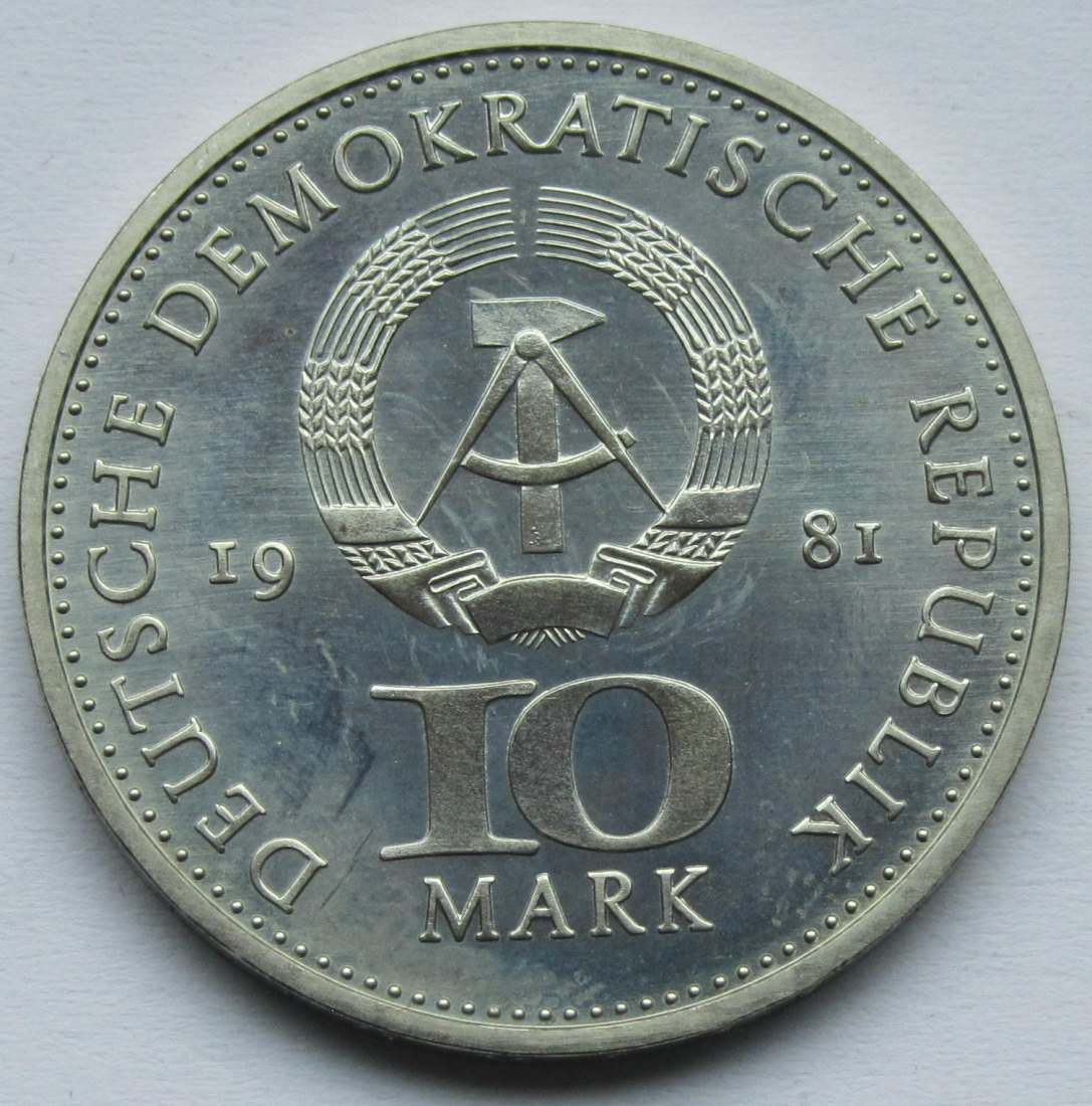  DDR: 10 Mark Münzprägung 1981   