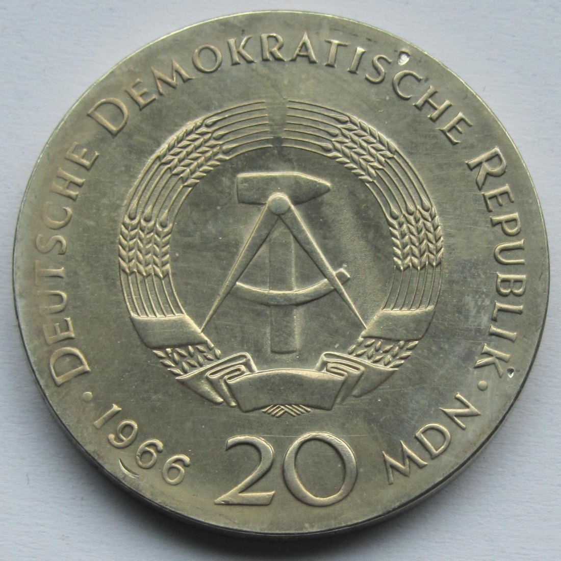  DDR: 20 Mark Leibniz 1966   