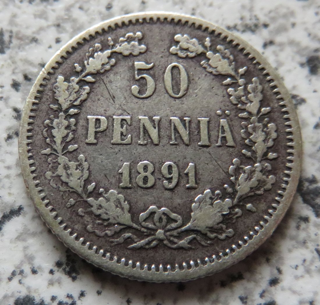 Finnland 50 Penniä 1891   