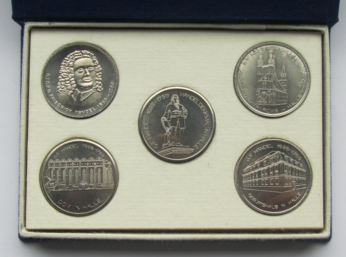  DDR: Medaillen-Box Händel 1985   