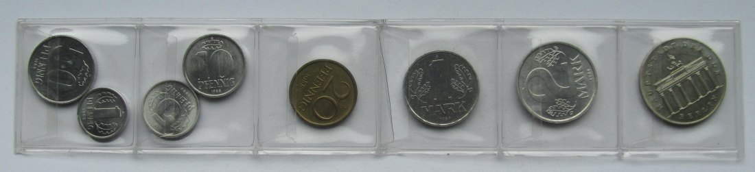  DDR: Kursmünzensatz 1988, lose   