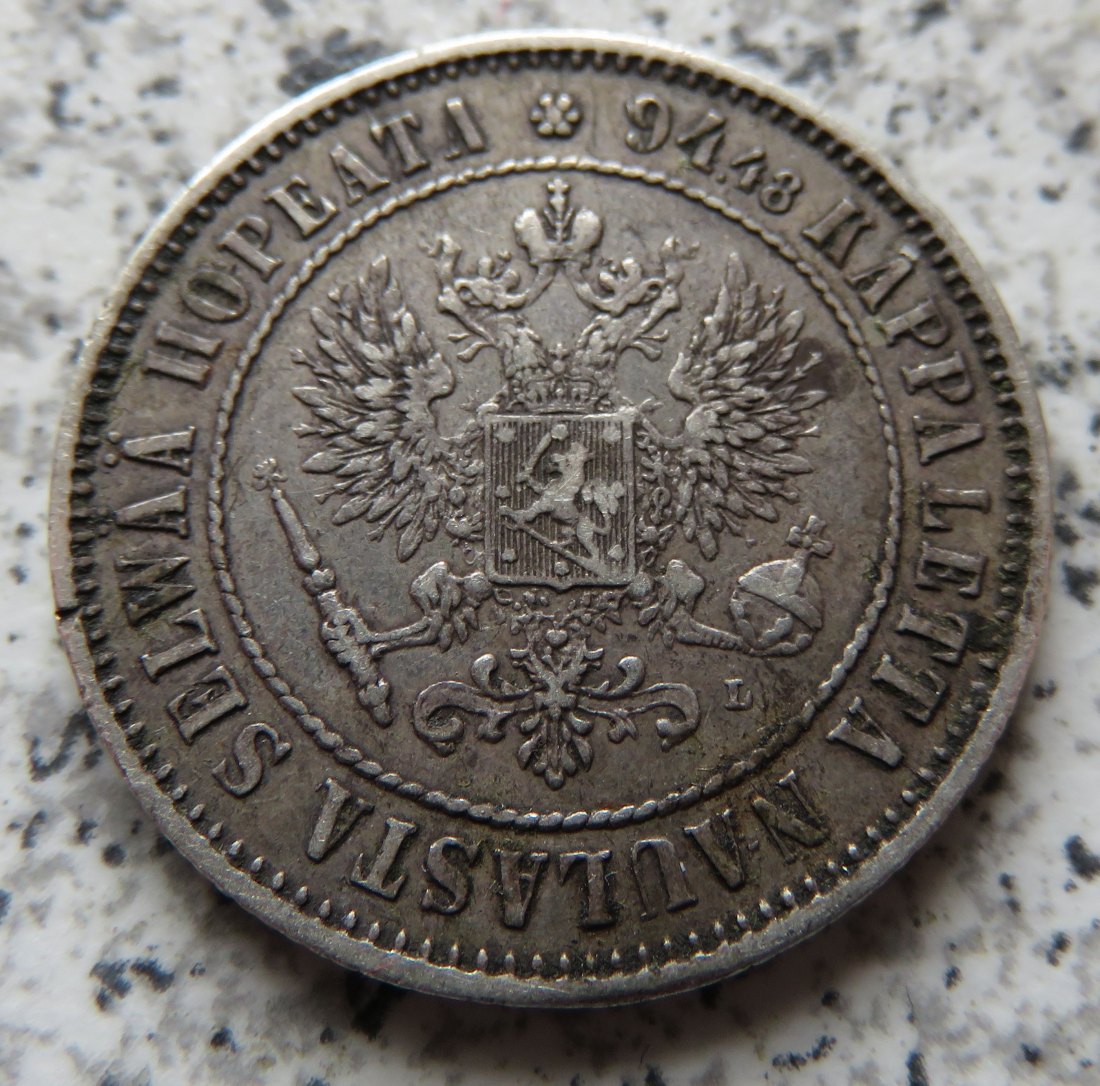  Finnland 1 Markka 1890 L   