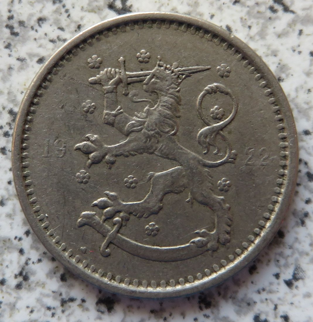  Finnland 1 Markka 1922 Herz   