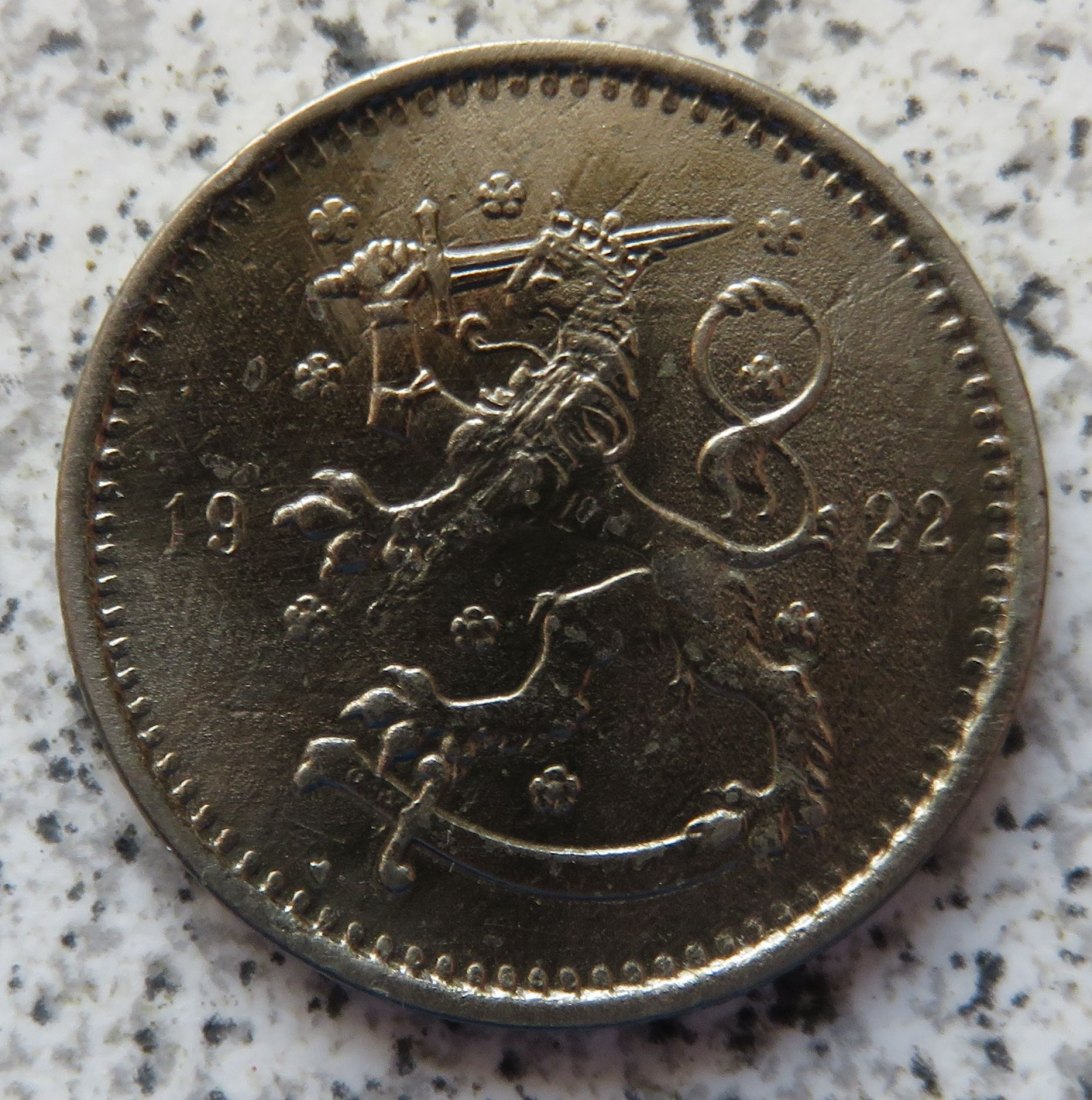  Finnland 1 Markka 1922 Herz   