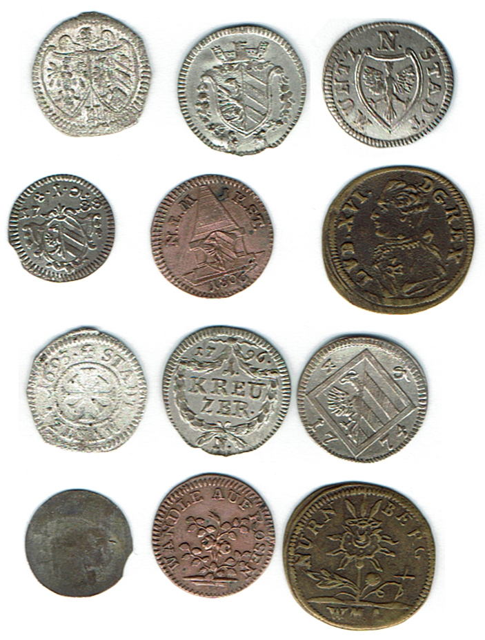 SZAIVERT ALTDEUTSCHLAND NÜRNBERG 1 PFENNIG 4 PFENNIG 1 KREUZER JETON RECHENPFENNIG   