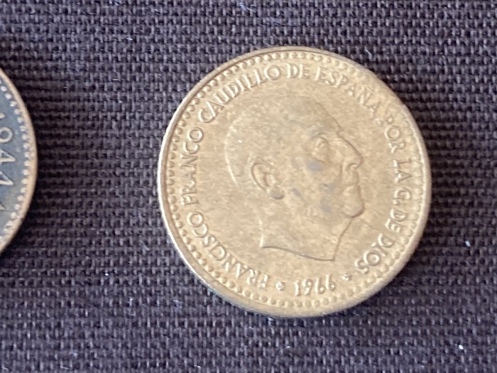  Münze Umlaufmünze Spanien 1 Peseta 1966 1968   