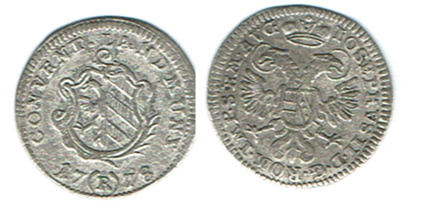  SZAIVERT ALTDEUTSCHLAND NÜRNBERG 2 1/2 KREUZER 1778 STADTWAPPEN DOPPELADLER JOSEPH II   