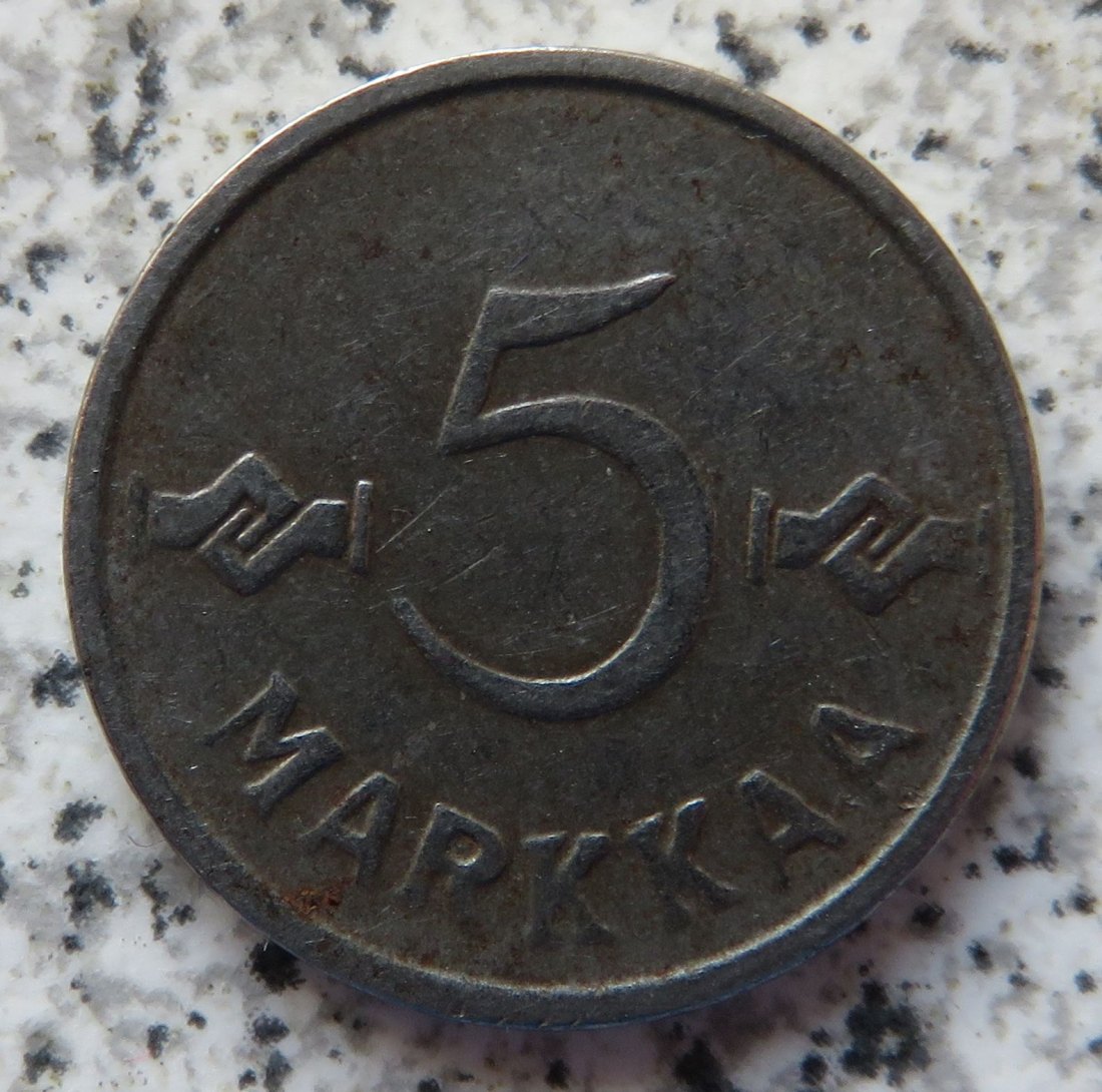  Finnland 5 Markkaa 1953   