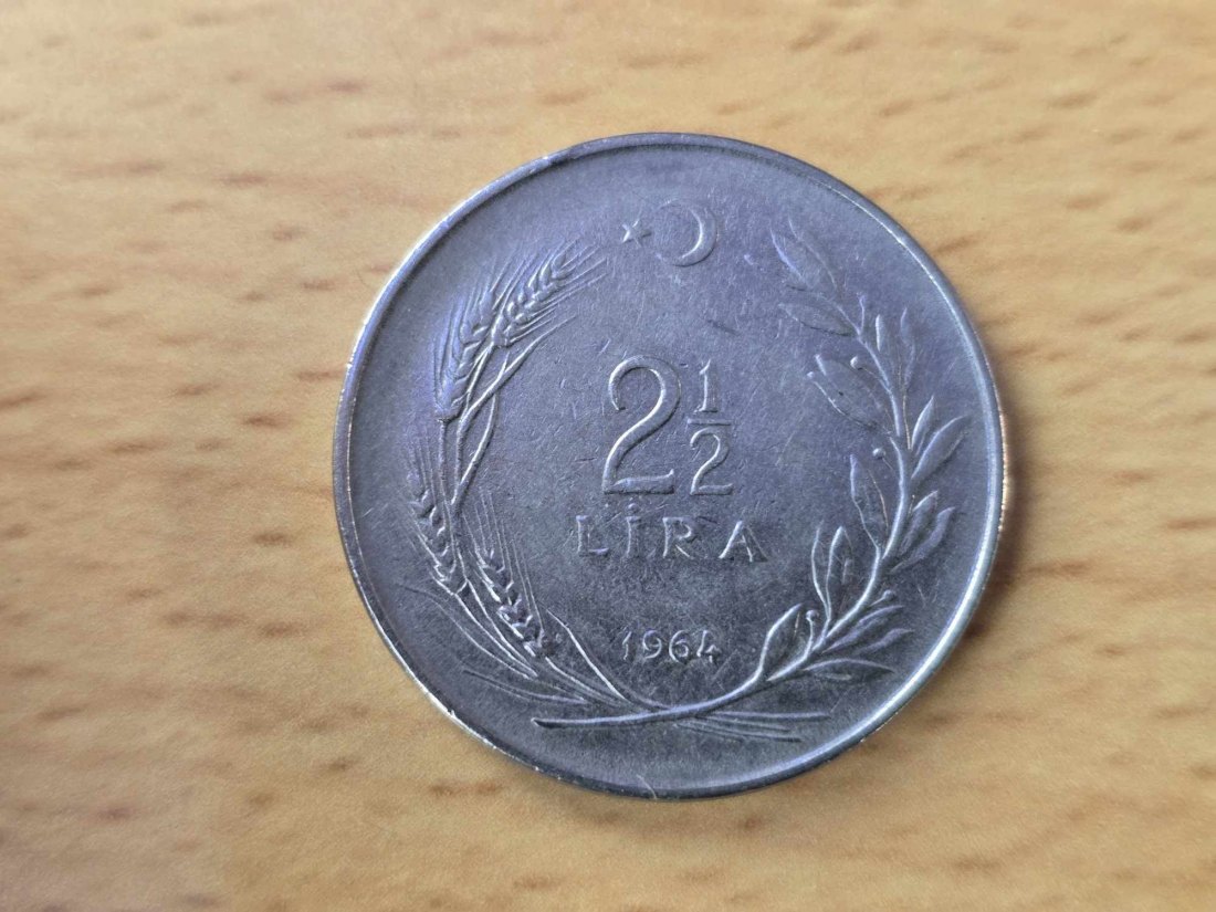  Türkei 2 1/2 Lira 1964 Umlauf   