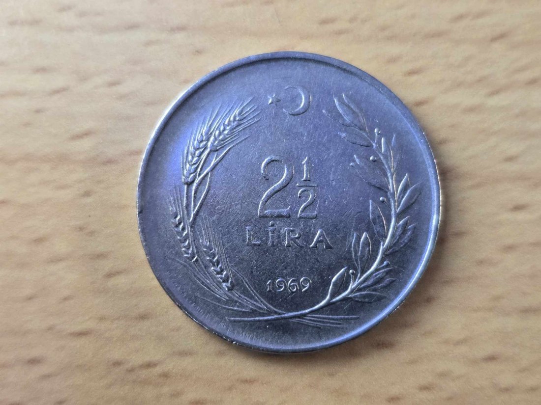  Türkei 2 1/2 Lira 1969 VZ   