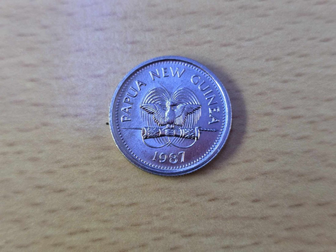  Papua Neuguinea 5 Toea 1987 STG   