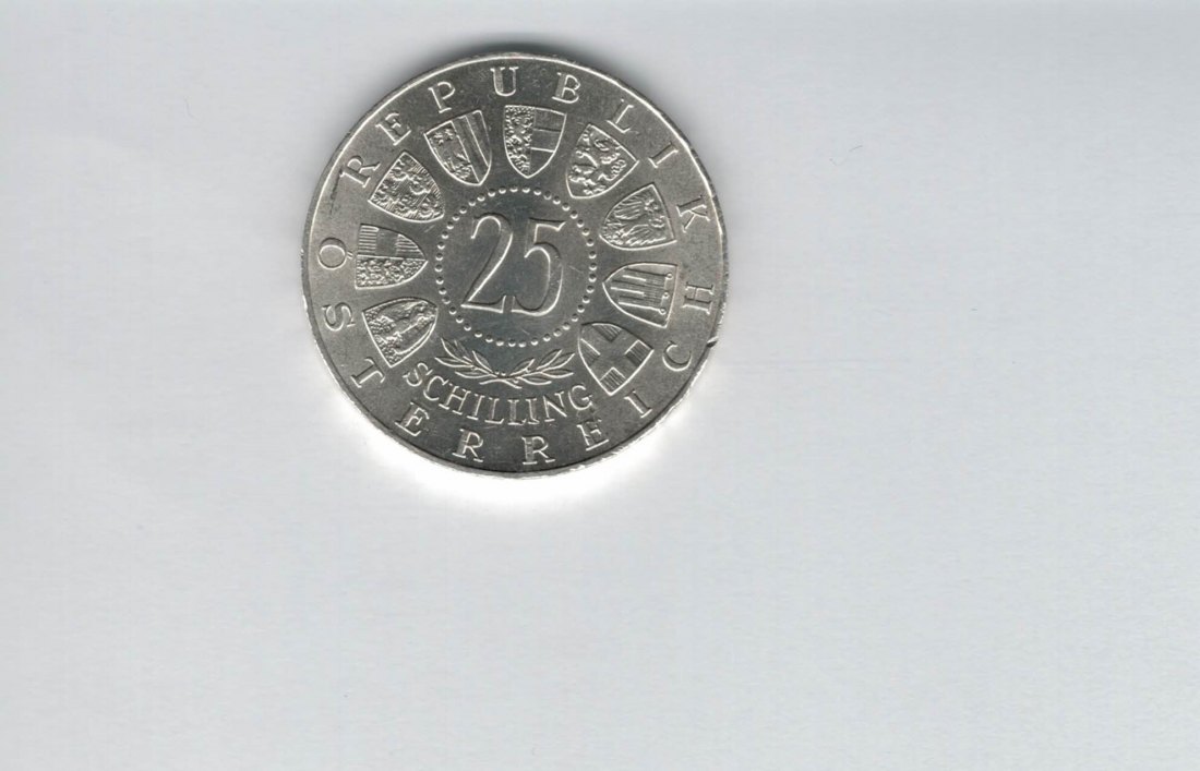  25 Schilling 1960 Kärntner Volksabstimmung 1920 Ag 10,4g fein Österreich Spittalgold9800 (04588/6)   