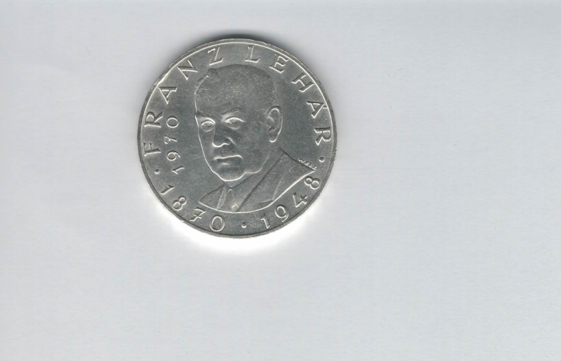  25 Schilling 1970 Franz Lehar silber 10,4g fein 2. Rep Österreich Spittalgold9800 (4588/16)   