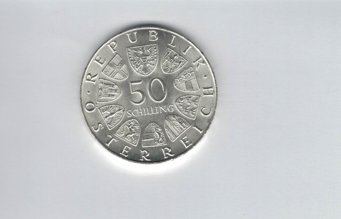  50 Schilling 1972 100 J. Hochschule für Bodenkultur Ag 18g fein Österreich Spittalgold9800 (4584/13)   
